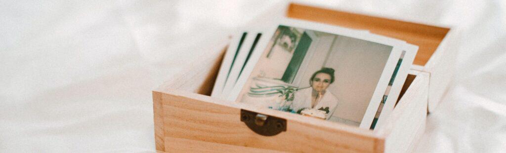 box of photos